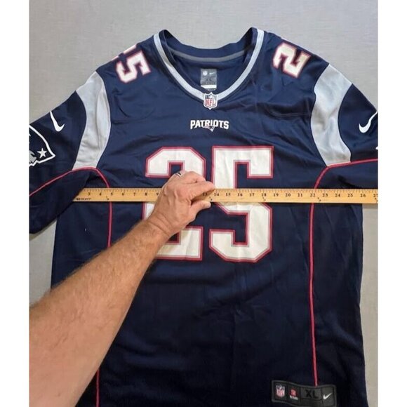 New England Patriots Tori #25 Nike Jersey Mens Extra Large Blue‎ Short Sleeve. - Picture 11 of 14